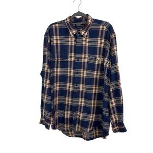 Polo by Ralph Lauren Men's Navy, Cream, Red Dungaree Workshirt  Size XL Plaid